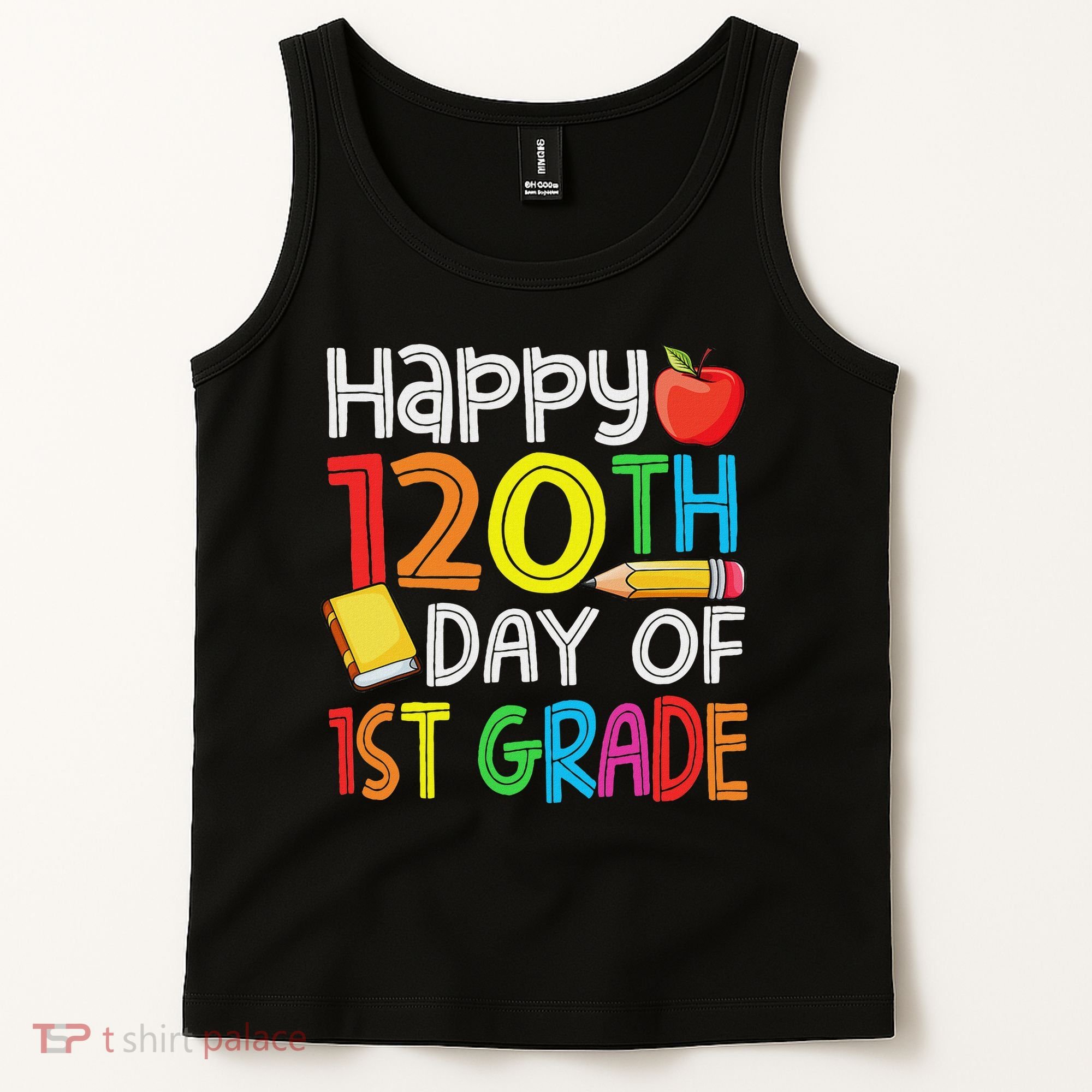 120th Day Of School Teachers Child Happy 120 Days 1st Grade Tank Top
