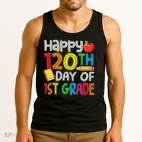 120th Day Of School Teachers Child Happy 120 Days 1st Grade Tank Top thumb 3