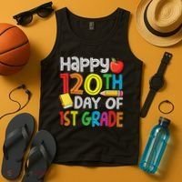120th Day Of School Teachers Child Happy 120 Days 1st Grade Tank Top thumb 4