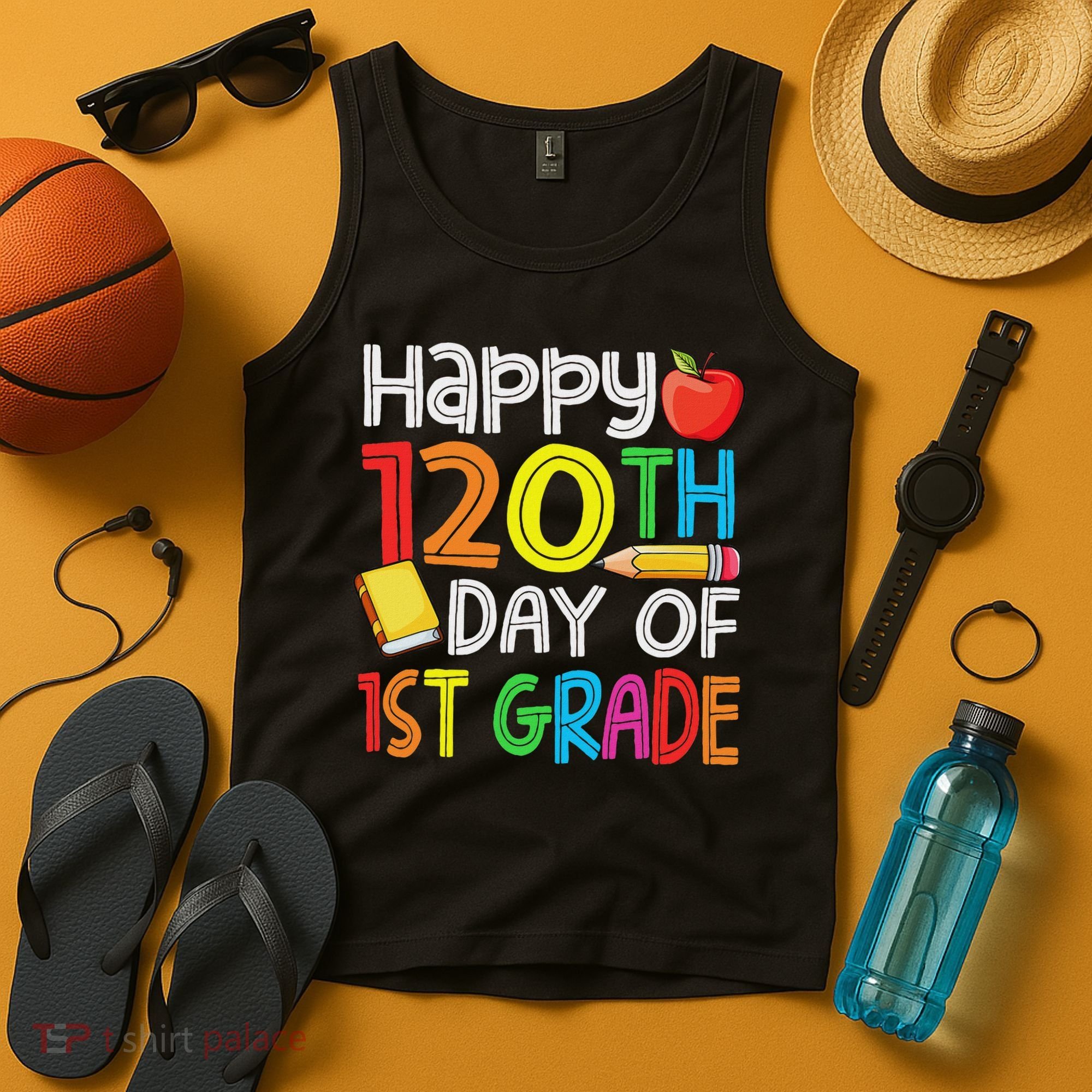 120th Day Of School Teachers Child Happy 120 Days 1st Grade Tank Top