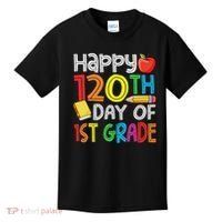 120th Day Of School Teachers Child Happy 120 Days 1st Grade Kids T-Shirt thumb 0