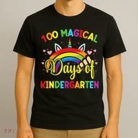 100th Day of Kindergarten For Girls 100 Magical Days T-Shirt thumb 3