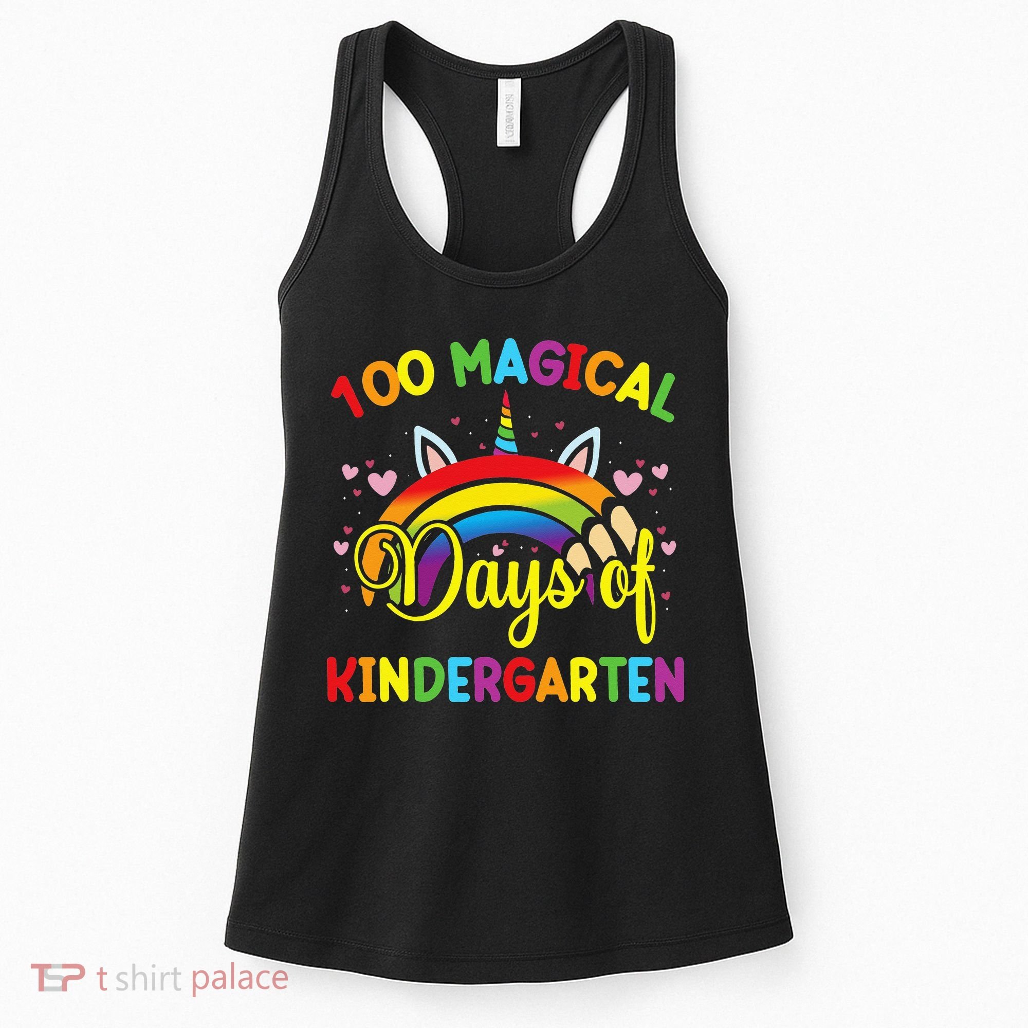 100th Day of Kindergarten For Girls 100 Magical Days Women's Tank Top