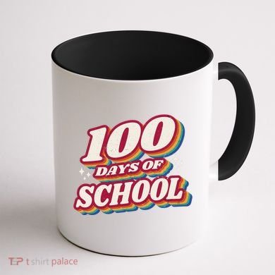 100 Days Of School Retro Coffee Mug back