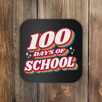 100 Days Of School Retro Coaster