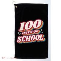 100 Days Of School Retro Golf Towel thumb 0