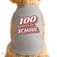 100 Days Of School Retro Doggie Tank thumb 0