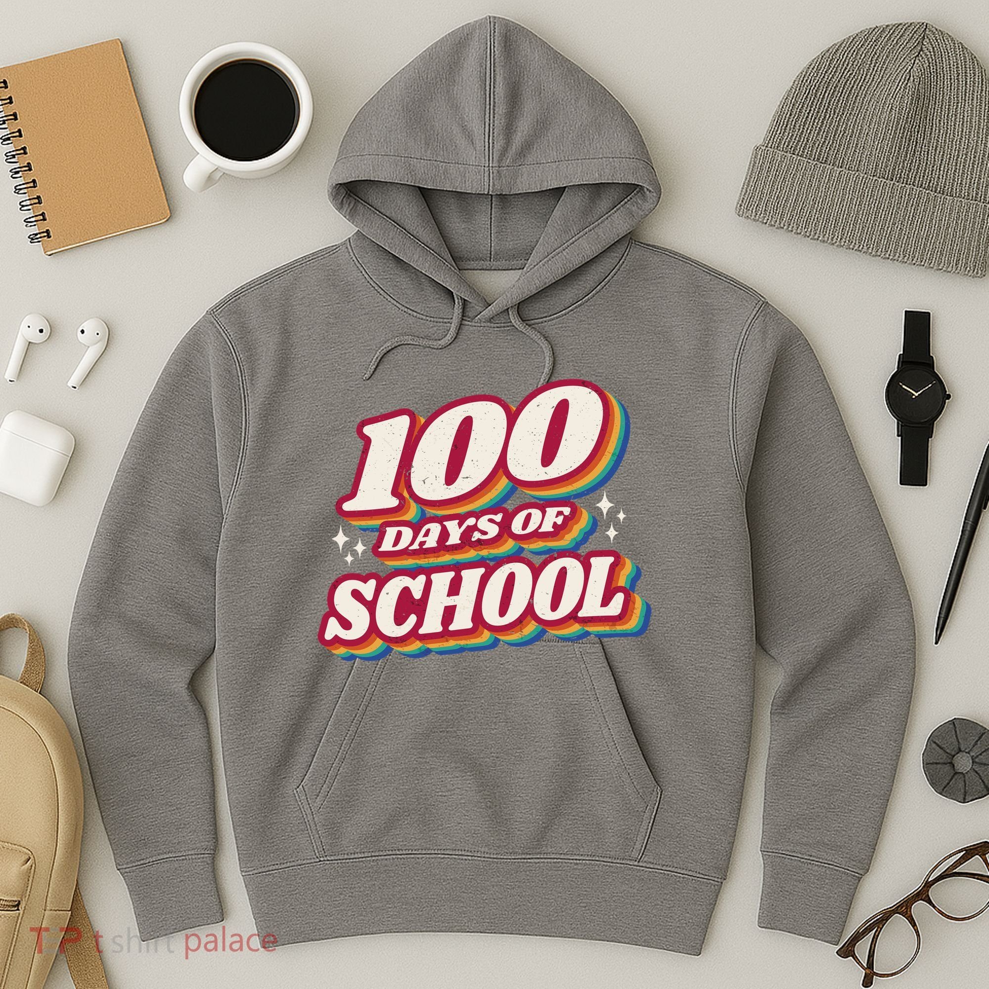 100 Days Of School Retro Hoodie