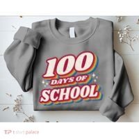 100 Days Of School Retro Sweatshirt thumb 2