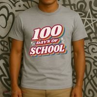 100 Days Of School Retro T-Shirt thumb 3