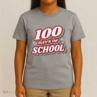 100 Days Of School Retro T-Shirt thumb 4