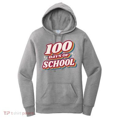 100 Days Of School Retro Women's Hoodie