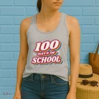 100 Days Of School Retro Women's Tank Top thumb 2