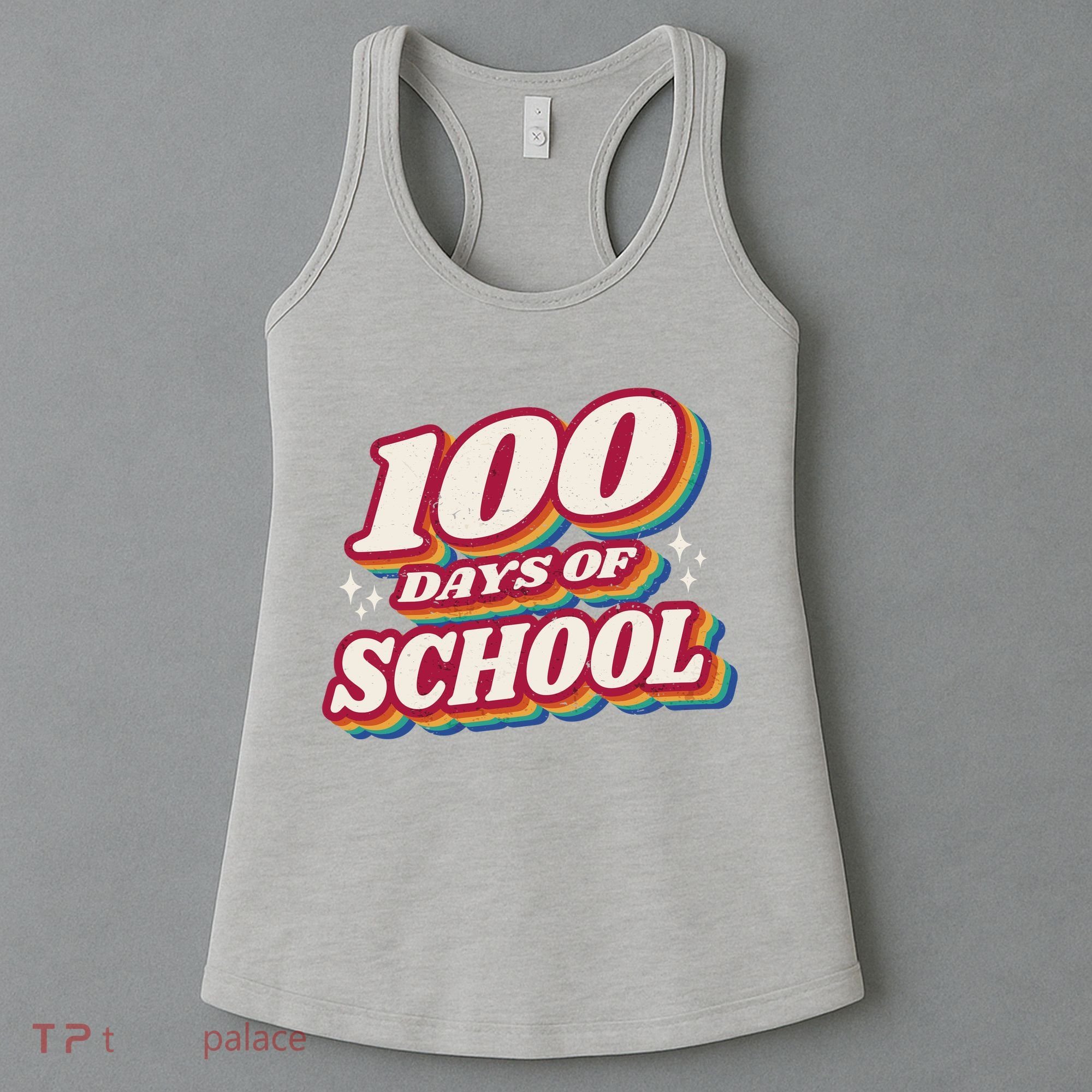 100 Days Of School Retro Women's Tank Top