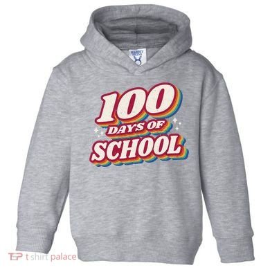 100 Days Of School Retro Toddler Hoodie