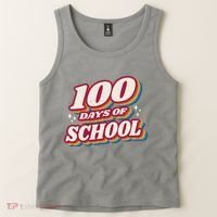 100 Days Of School Retro Tank Top thumb 2