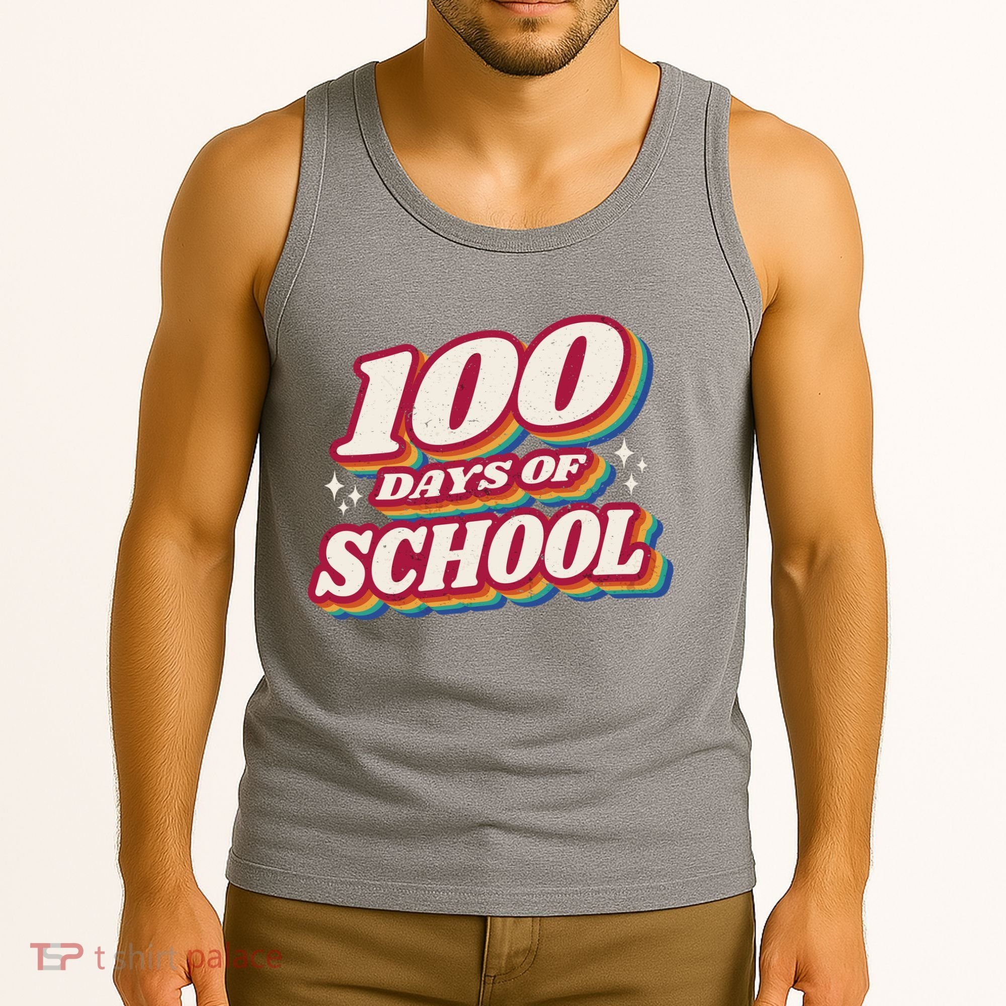 100 Days Of School Retro Tank Top