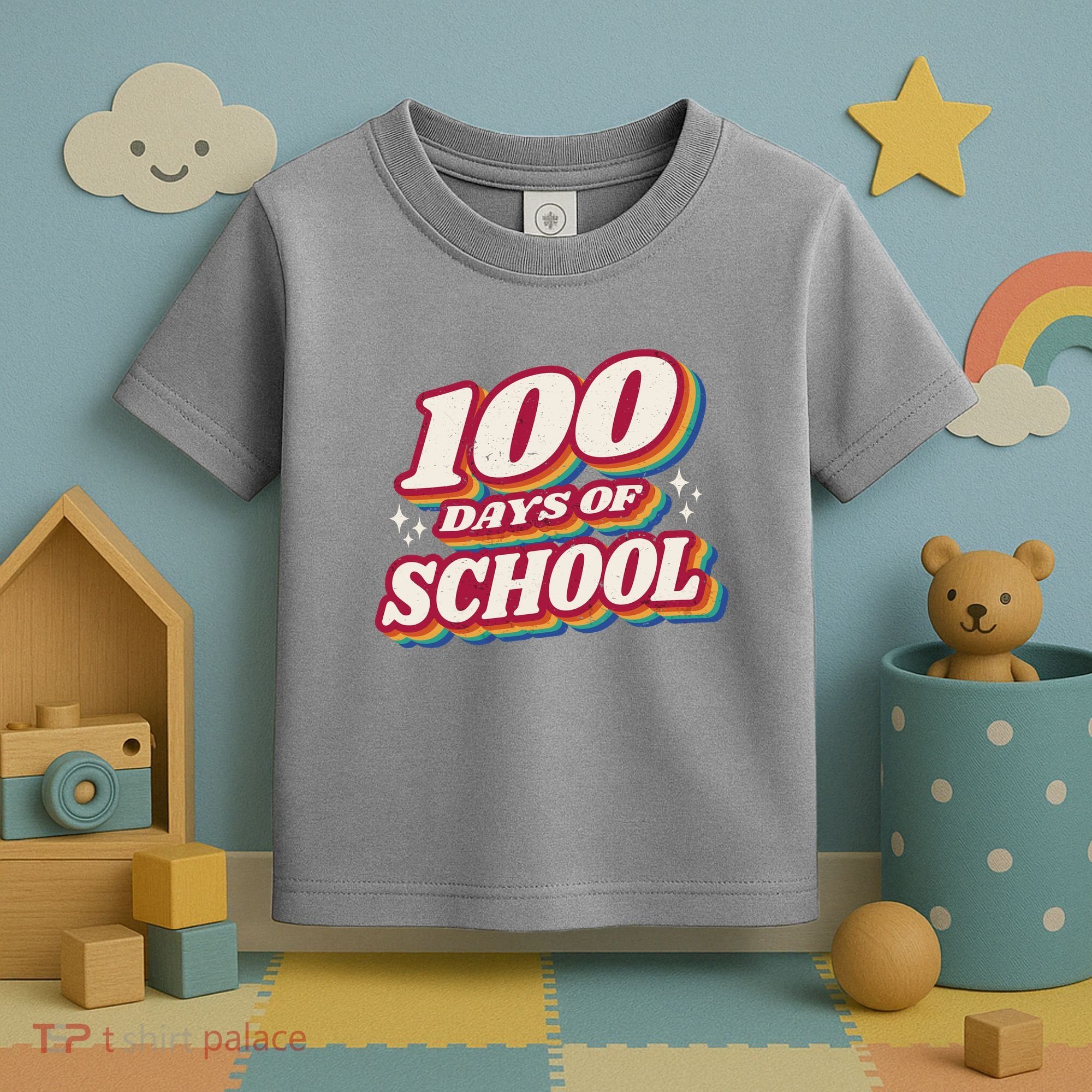100 Days Of School Retro Toddler T-Shirt