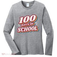 100 Days Of School Retro Women's Long Sleeve Shirt thumb 0