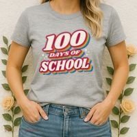 100 Days Of School Retro Women's T-Shirt thumb 2
