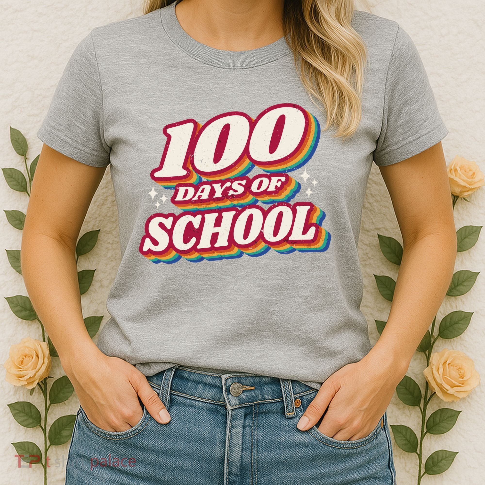 100 Days Of School Retro Women's T-Shirt