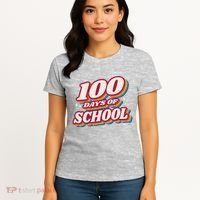 100 Days Of School Retro Women's T-Shirt thumb 4