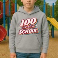 100 Days Of School Retro Kids Hoodie thumb 2