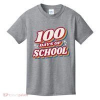 100 Days Of School Retro Kids T-Shirt thumb 0