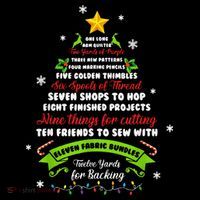 12 Days Of Christmas Funny Quilting Sewing Xmas Tree Lights Coffee Mug thumb 5
