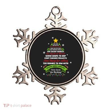 12 Days Of Christmas Funny Quilting Sewing Xmas Tree Lights Ornament