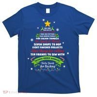 12 Days Of Christmas Funny Quilting Sewing Xmas Tree Lights T-Shirt thumb 0
