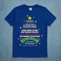 12 Days Of Christmas Funny Quilting Sewing Xmas Tree Lights T-Shirt thumb 5