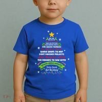 12 Days Of Christmas Funny Quilting Sewing Xmas Tree Lights Toddler T-Shirt thumb 2