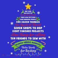 12 Days Of Christmas Funny Quilting Sewing Xmas Tree Lights Kids Long Sleeve Shirt thumb 2