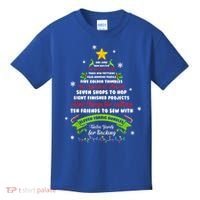 12 Days Of Christmas Funny Quilting Sewing Xmas Tree Lights Kids T-Shirt thumb 0