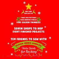12 Days Of Christmas Funny Quilting Sewing Xmas Tree Lights Santa Hat thumb 1
