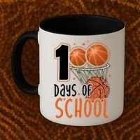 100 Days Of School Basketball Coffee Mug thumb 2