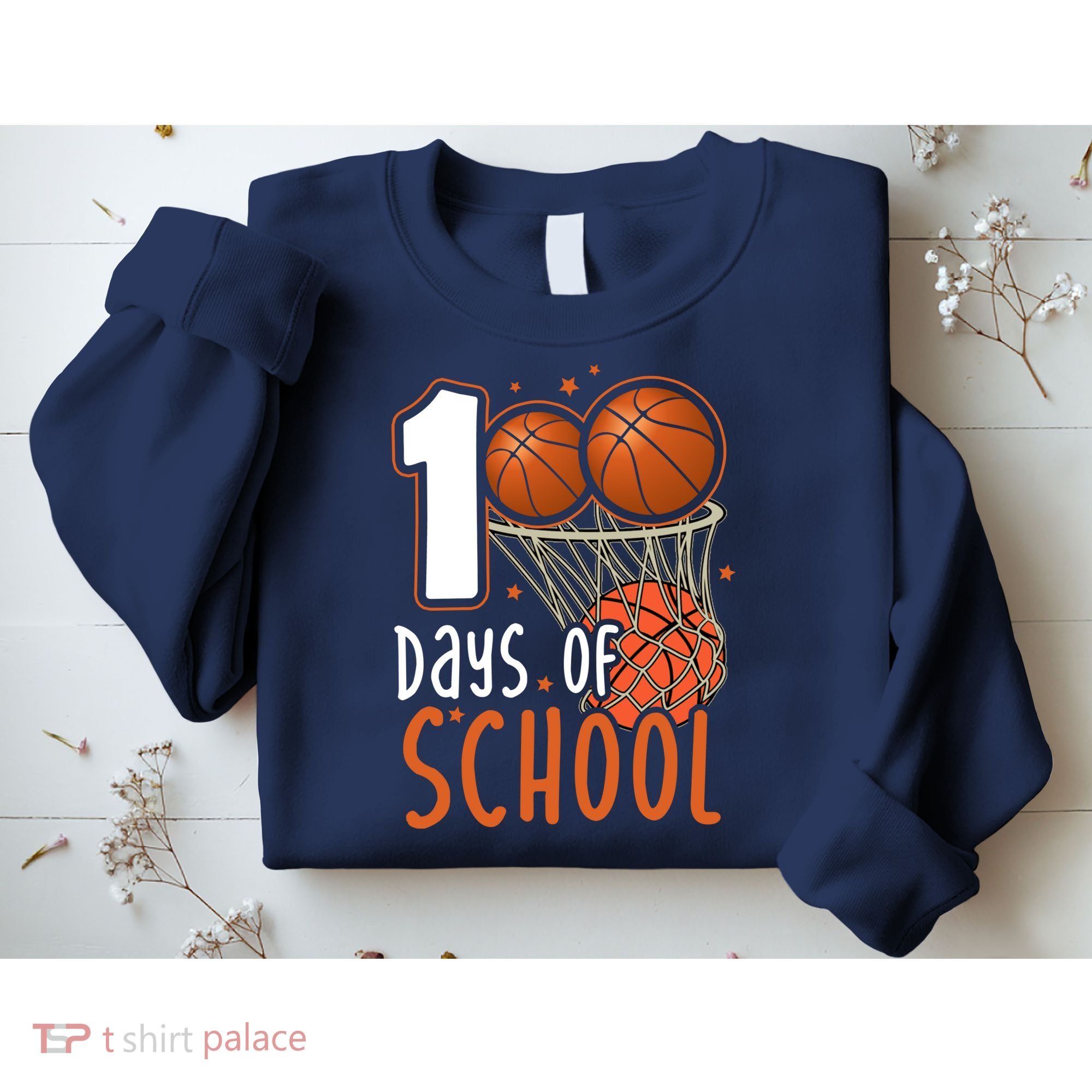 100 Days Of School Basketball Sweatshirt