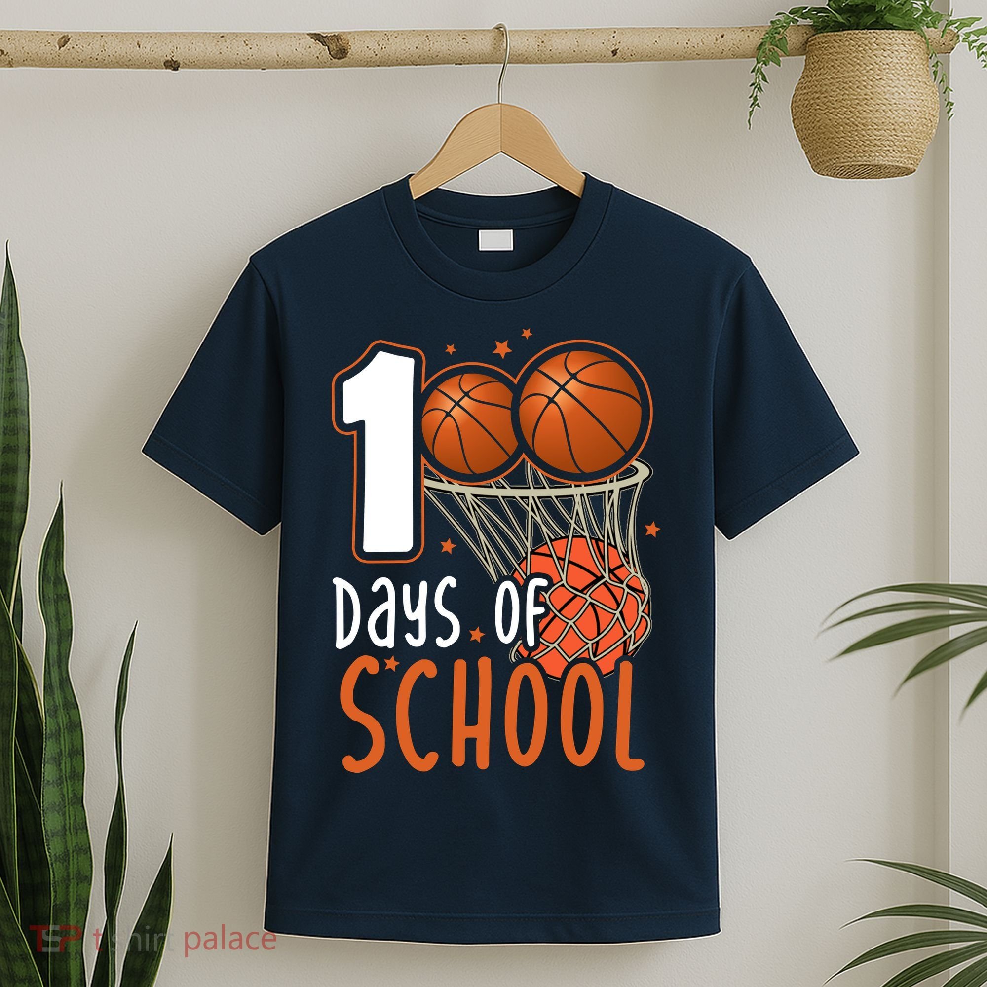100 Days Of School Basketball T-Shirt
