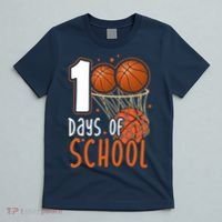100 Days Of School Basketball T-Shirt thumb 5
