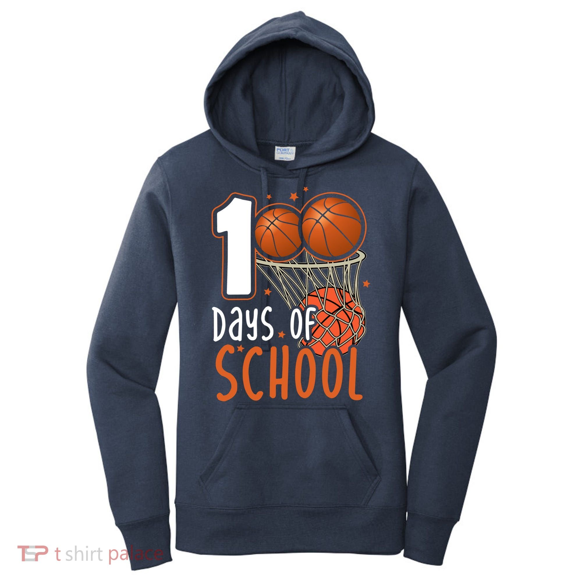 100 Days Of School Basketball Women's Hoodie