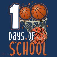 100 Days Of School Basketball Women's Hoodie thumb 2