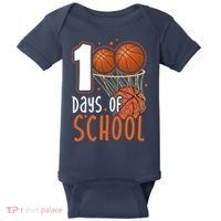 100 Days Of School Basketball Baby Bodysuit thumb 0