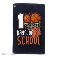 100 Days Of School Basketball Golf Towel thumb 0