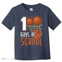 100 Days Of School Basketball Toddler T-Shirt thumb 0