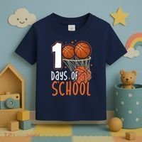 100 Days Of School Basketball Toddler T-Shirt thumb 3