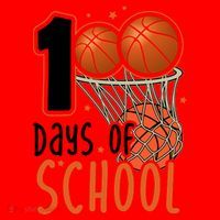 100 Days Of School Basketball Santa Hat thumb 1