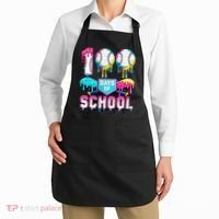 100 Days Of School 100th Day Ice Cream Drip Baseball Apron thumb 2
