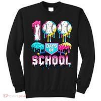 100 Days Of School 100th Day Ice Cream Drip Baseball Sweatshirt thumb 0