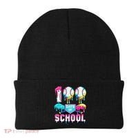 100 Days Of School 100th Day Ice Cream Drip Baseball Beanie thumb 0